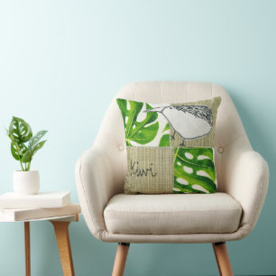 Kiwi - New Zealand native bird, kiwiana Cushion
