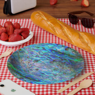 KIWI NEW ZEALAND PAUA PAPER PLATE