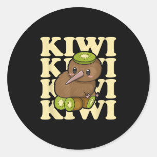 Kiwi New Zealand Quote For A Kiwi Bird Lover Classic Round Sticker