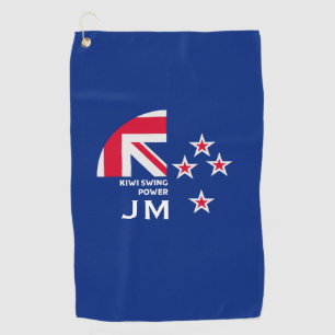 Kiwi New Zealander Golfing Golf Towel