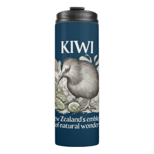 Kiwi: New Zealand's Emblem of Natural Wonder Thermal Tumbler