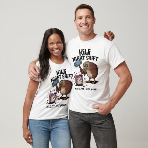 Kiwi Night Shift – No Sleep, Just Smash! T-Shirt