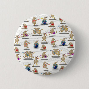 Kiwi NZ MUSIC PATTERN 6 Cm Round Badge