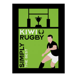 Kiwi NZ Rugby Players Art Poster