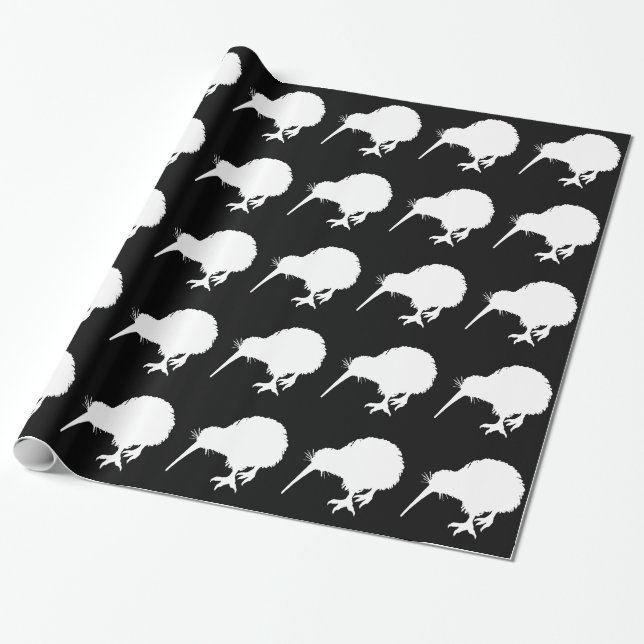 Kiwi Pattern Wrapping Paper (Unrolled)