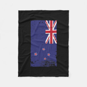 Kiwi Pride Travel Vacation New Zealand Flag Fleece Blanket