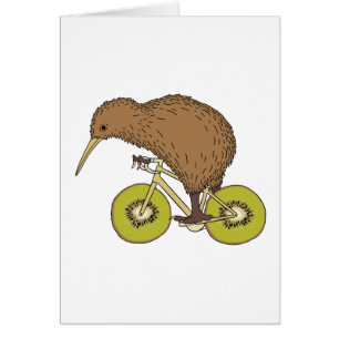 Kiwi Riding Bike With Kiwi Wheels