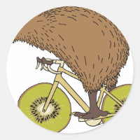 Kiwi Riding Bike With Kiwi Wheels