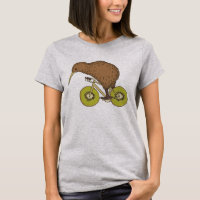 Kiwi Riding Bike With Kiwi Wheels