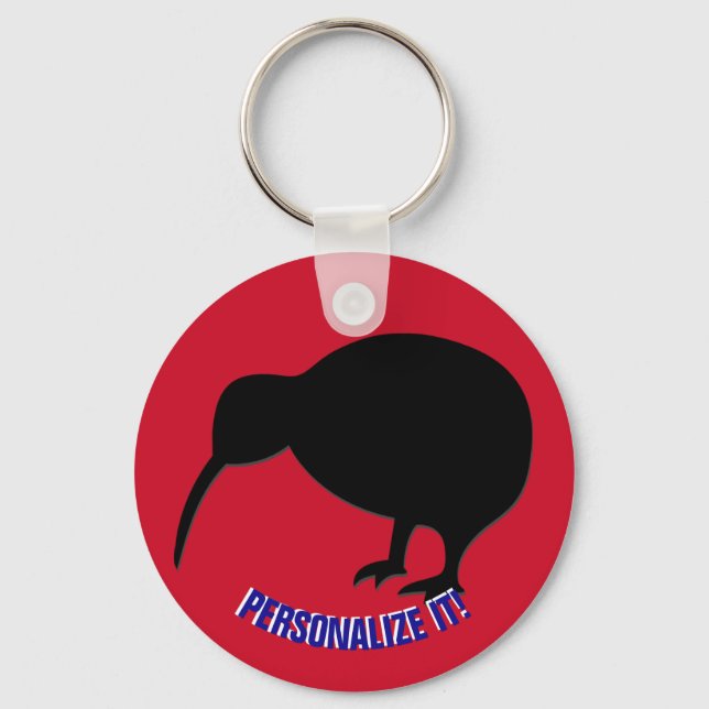 KIWI silhouette Key Ring (Front)
