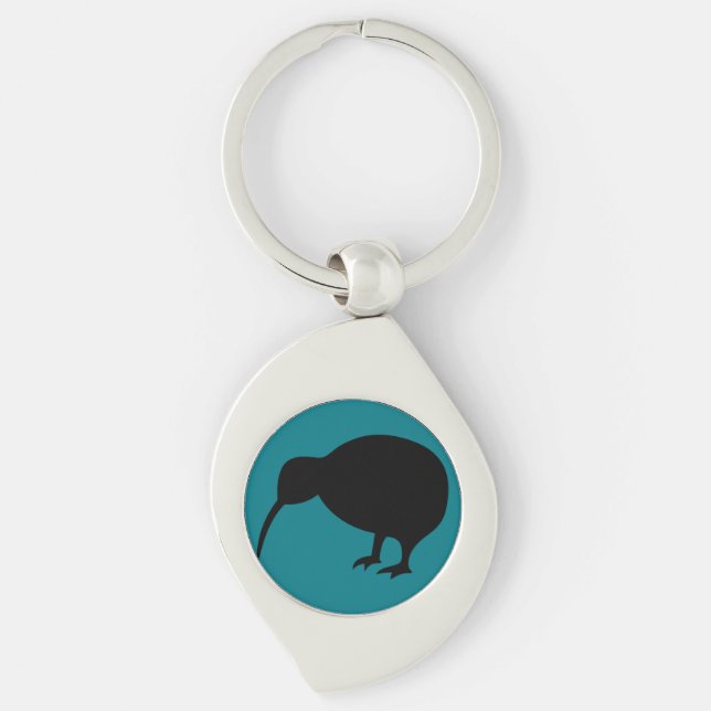 KIWI silhouette Key Ring (Front)