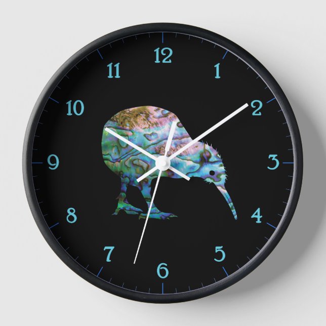 KIWI SIMPLE PAUA CLOCK (Front)