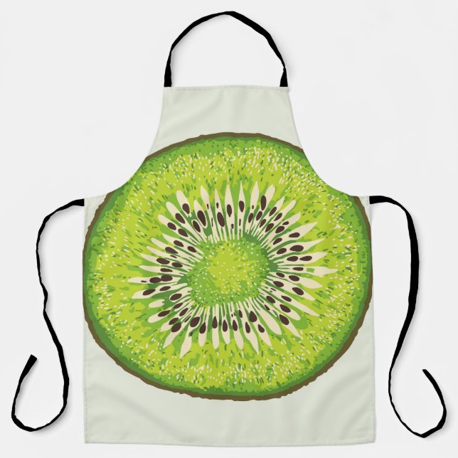 Kiwi Slice illustration pattern Apron (Front)