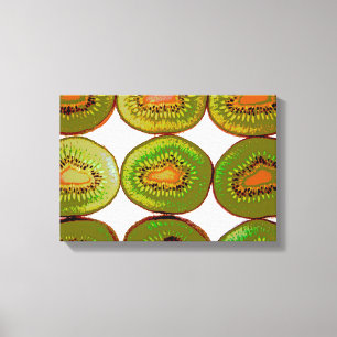 Kiwi slices canvas print
