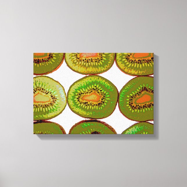 Kiwi slices canvas print (Front)