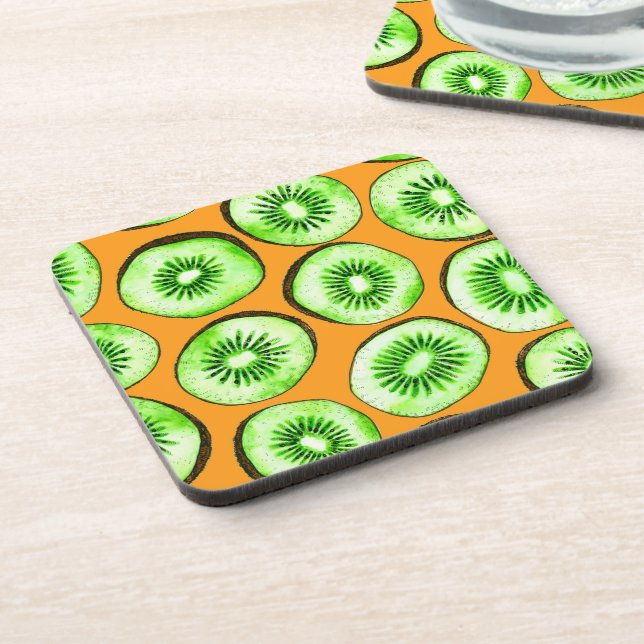 Kiwi slices coaster (Left Side)