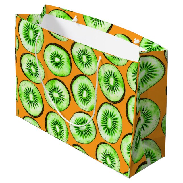 Kiwi slices large gift bag (Back Angled)