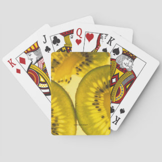 Kiwi slices playing cards