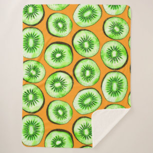 Kiwi slices sherpa blanket