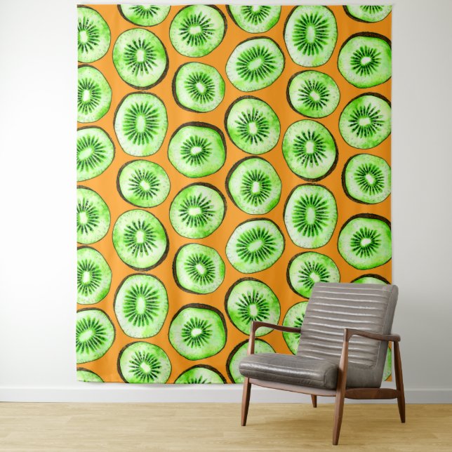 Kiwi slices tapestry (In Situ)