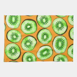 Kiwi slices tea towel