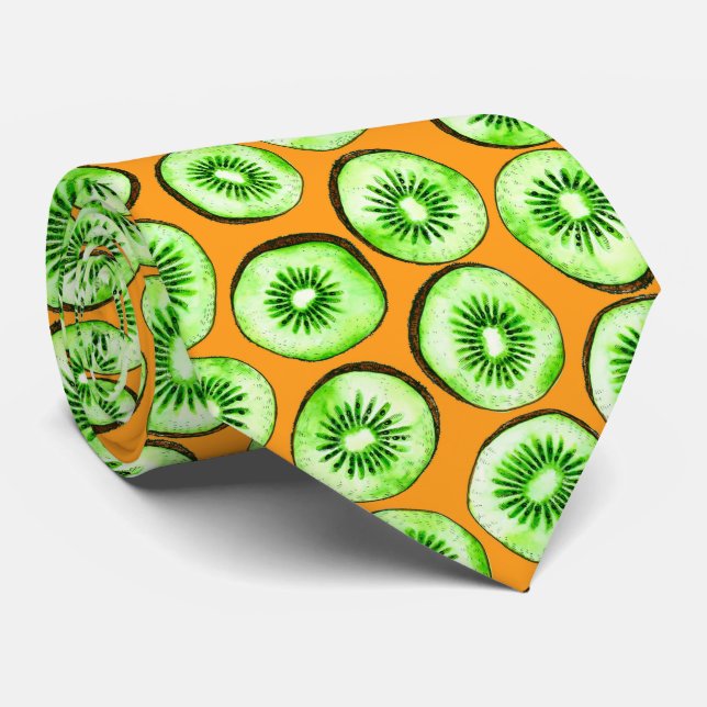 Kiwi slices tie (Rolled)