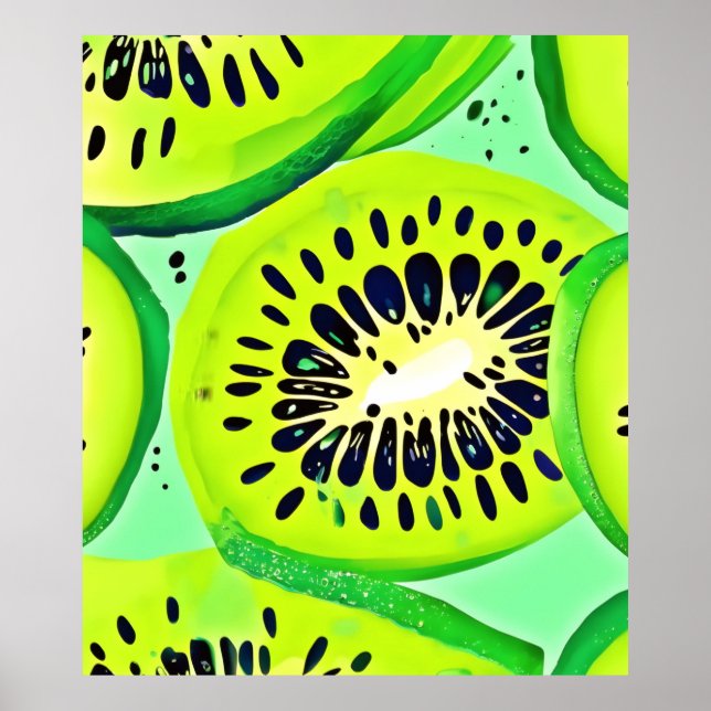 Kiwi Slices: Vibrant and Fresh Poster (Front)