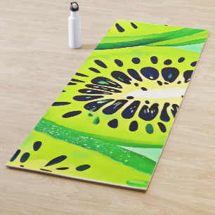 Kiwi Slices: Vibrant and Fresh Yoga Mat