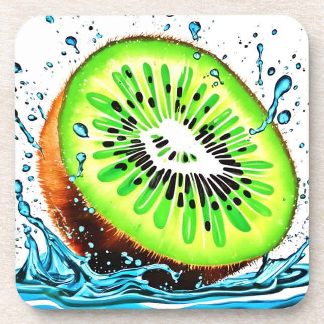 Kiwi Splash of Freshness Coaster (Front)