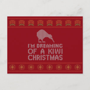 Kiwi Xmas Holiday Postcard