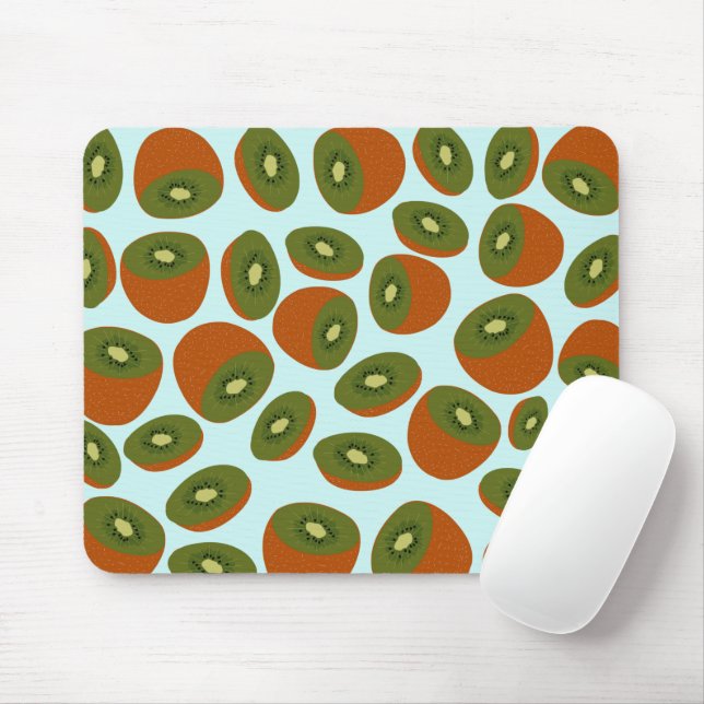 Kiwifruit Pattern Mouse Mat (With Mouse)