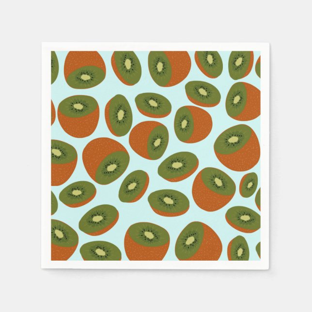 Kiwifruit Pattern Throw Pillow Napkin (Front)