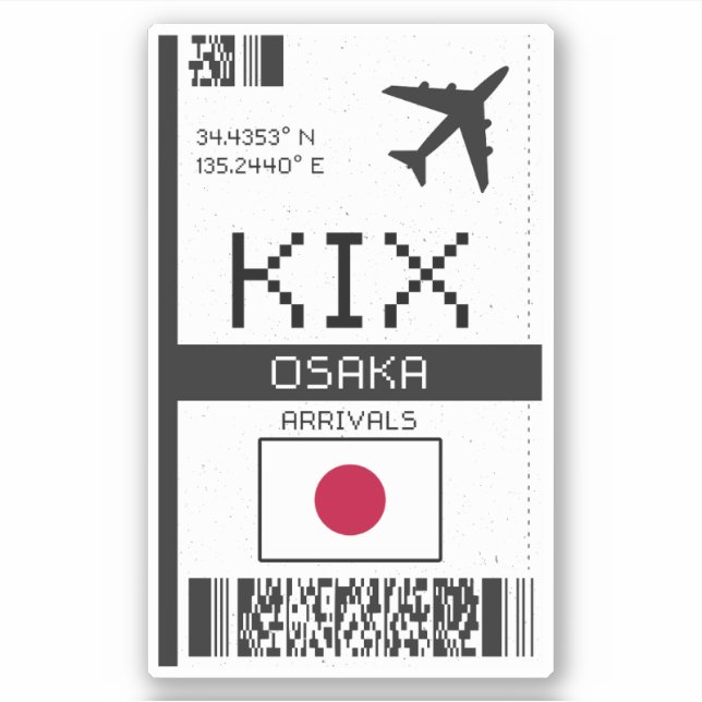 KIX Osaka Boarding Pass - Japan (Front)