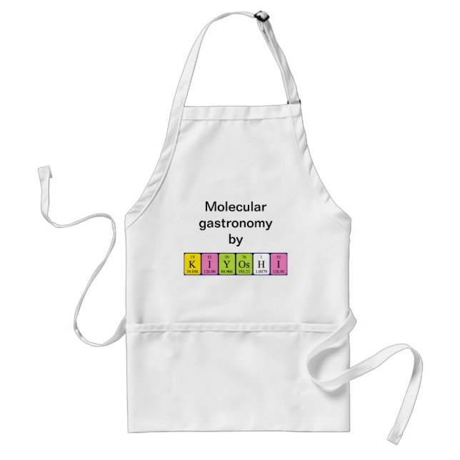 Kiyoshi periodic table name apron (Front)