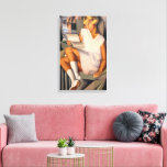 Kizette en Rose | Tamara de Lempicka | Canvas Print<br><div class="desc">Kizette en Rose is a 1926 painting by Tamara de Lempicka.</div>