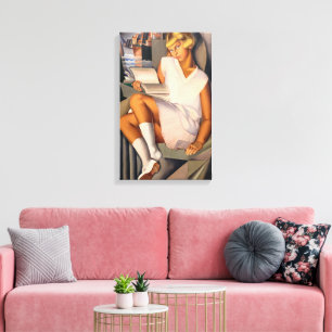 Kizette en Rose   Tamara de Lempicka   Canvas Print