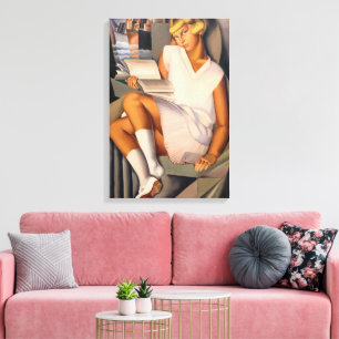 Kizette en Rose   Tamara de Lempicka   Canvas Print