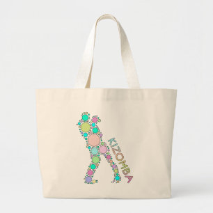 Kizomba dotted dancers - gifts large tote bag