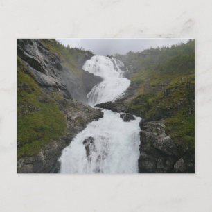 Kjosfossen Waterfall, Flåm, Norway Postcard
