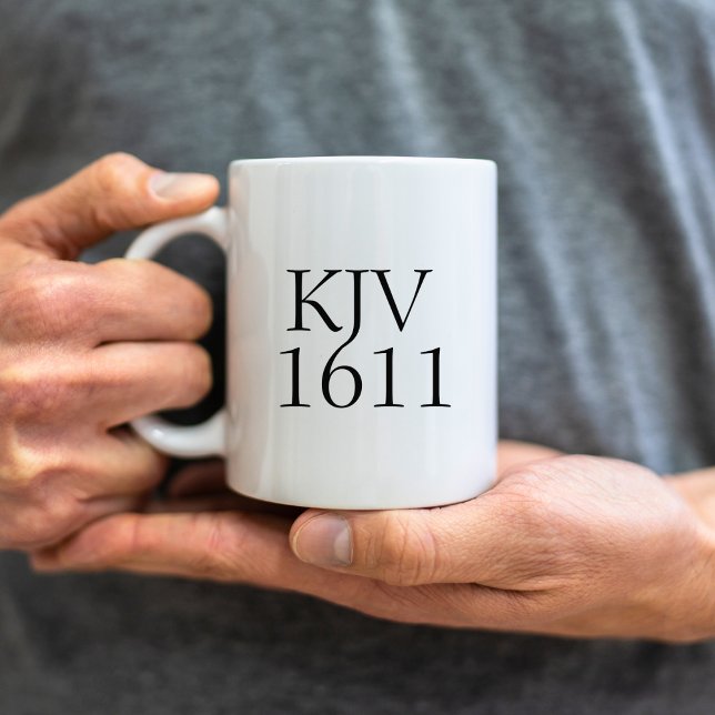 KJV AV 1611 Black Typography Coffee Mug (Creator Uploaded)