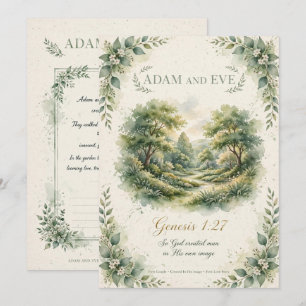 KJV Bible-Adam and Eve Bible Character Study Card