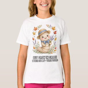 KJV Bible-Garden Worm Fall Collection-2Peter3:18 T-Shirt