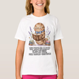 KJV Bible-Girls-Psalms 119:105 Book Worm T-Shirt