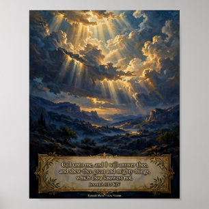 KJV Bible-Jeremiah 33:3 Call Unto Me... Poster