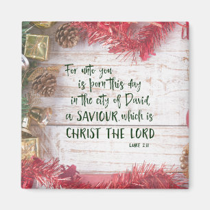 KJV Luke Bible Verse Christmas  Magnet