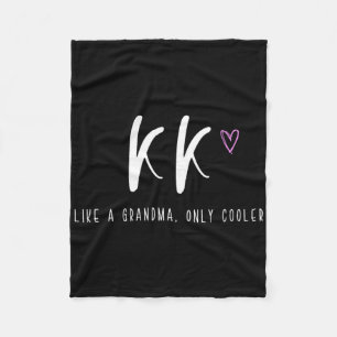 Kk Like A Grandma Only Cooler Mother's Day Fleece Blanket