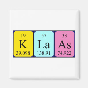 Klaas periodic table name magnet