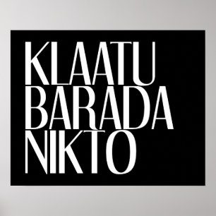 KLAATU BARADA NIKTO POSTER