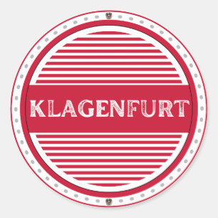 Klagenfurt City Pride Emblem – Austrian Identity Classic Round Sticker