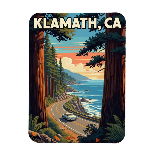 Klamath California Travel Magnet (Vertical)